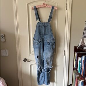 Lucky Brand Light Blue Boyfriend Overalls